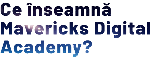 Ce inseamna Mavericks Digital Academy?